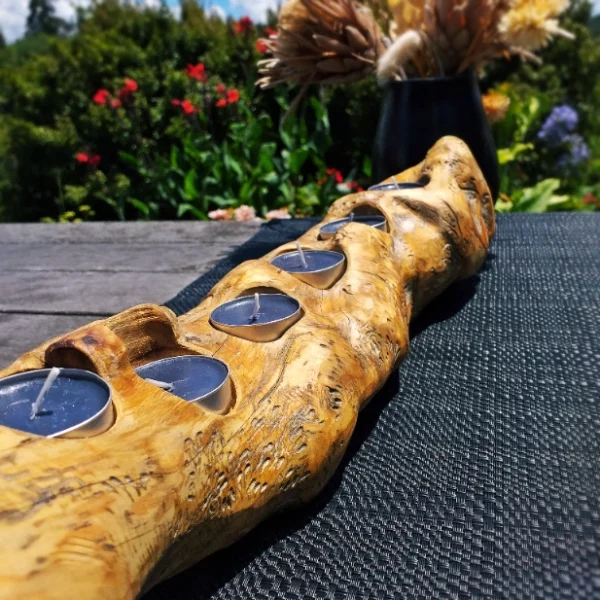 Rustic candle holder - Image 3