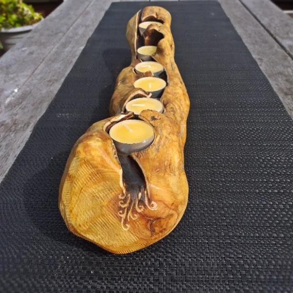 Rustic candle holder - Image 5