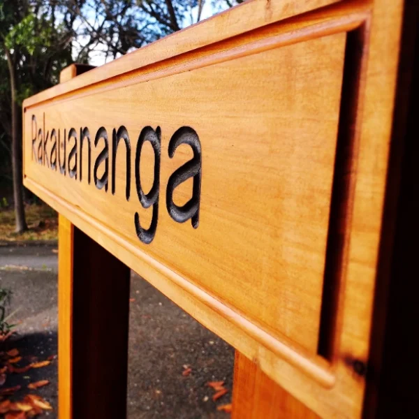 Wooden signage