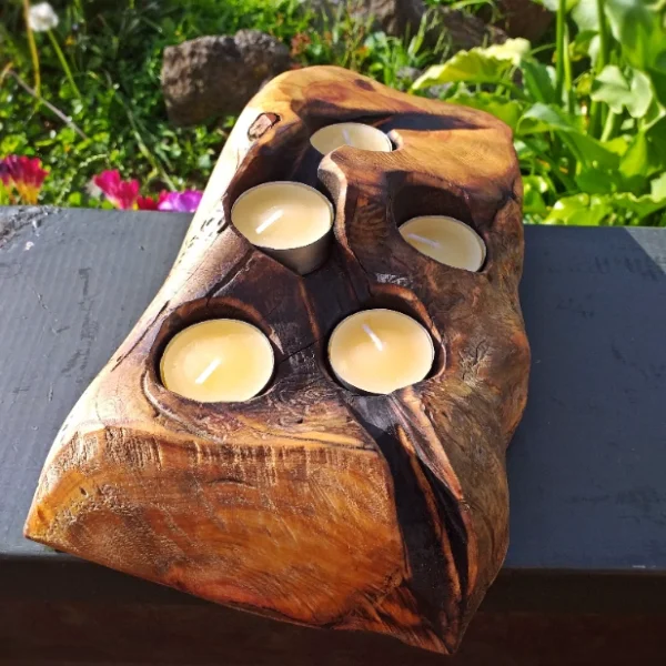 Rustic candle holder - Image 2