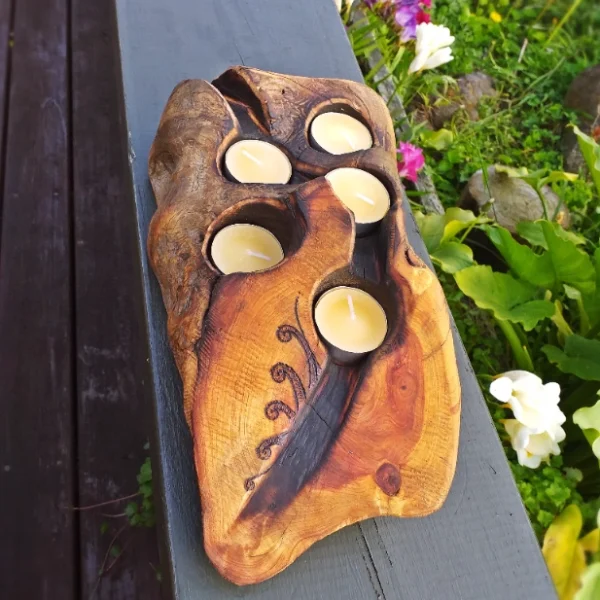 Rustic candle holder