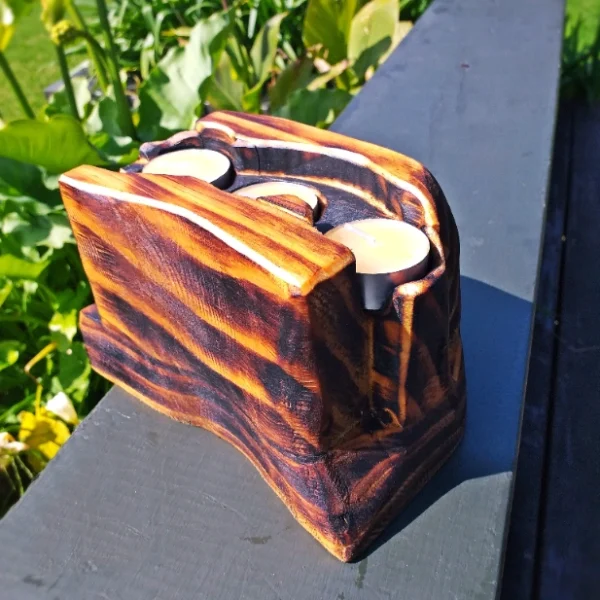 Rustic candle holder - Image 2