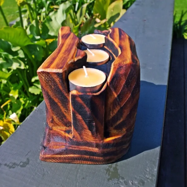 Rustic candle holder - Image 3