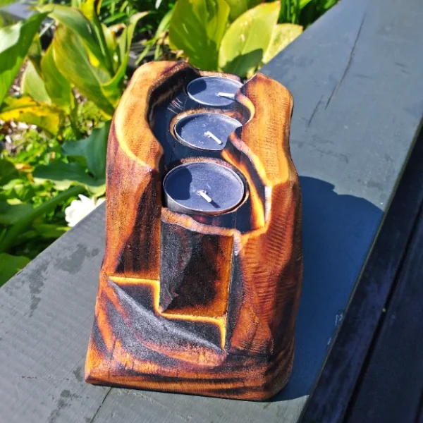 Rustic candle holder - Image 3