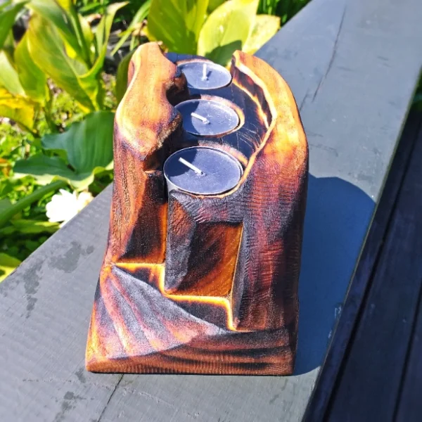 Rustic candle holder - Image 4