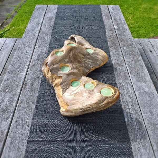 Rustic burl candle holder - Image 8
