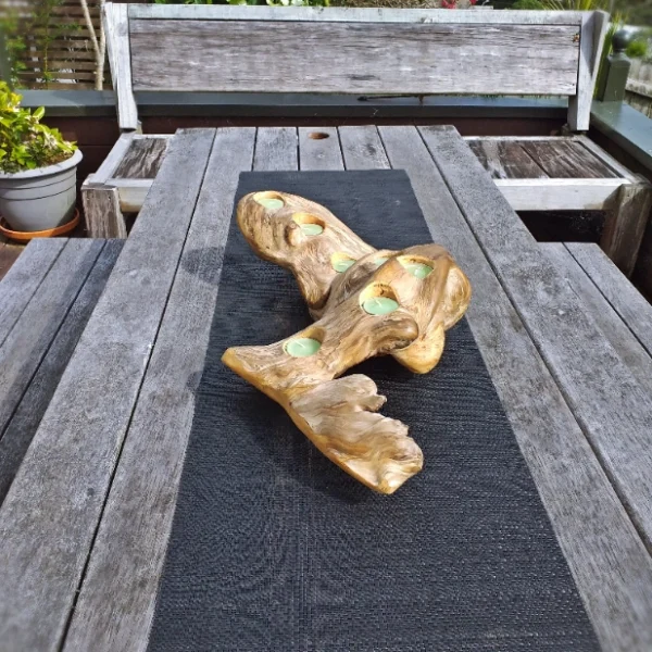 Rustic burl candle holder - Image 7