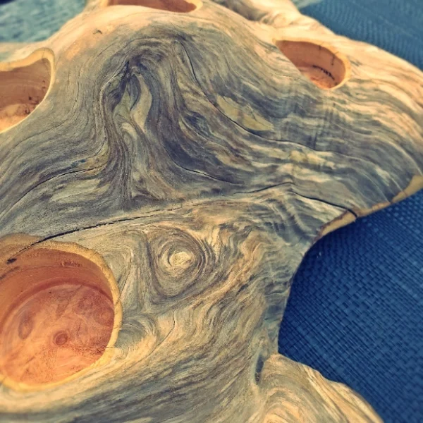 Rustic burl candle holder - Image 2
