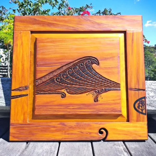 Rimu "wave" wall art