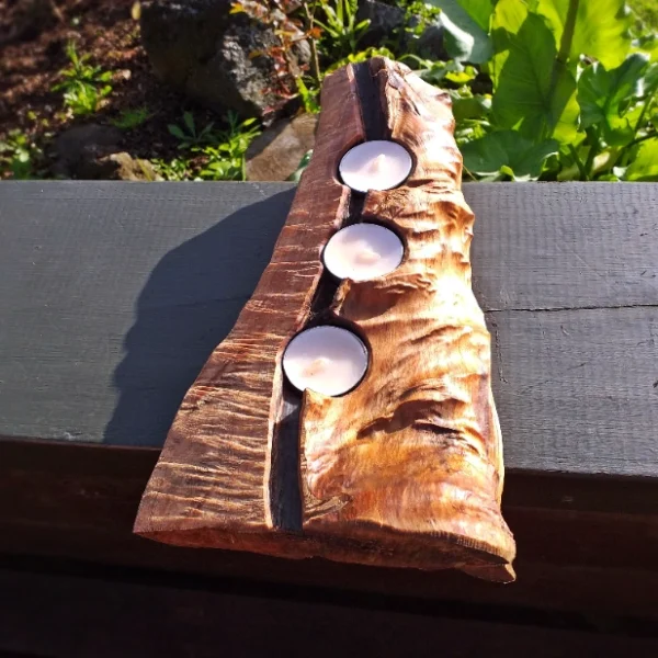 Rustic Totara candle holder - Image 4