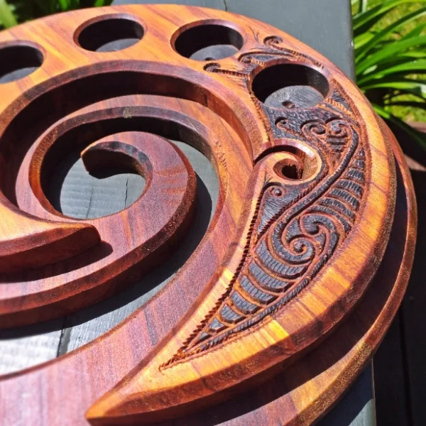 Rustic Koru Rimu candle holder - Image 3