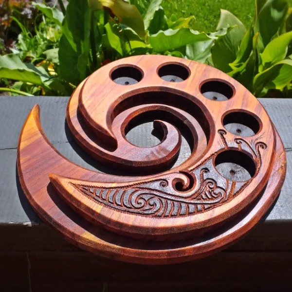 Rustic Koru Rimu candle holder