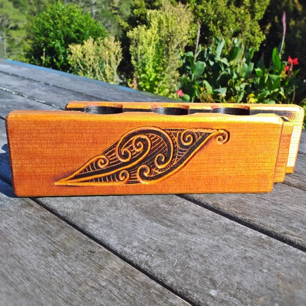 Carved Kauri candle holder - Image 4