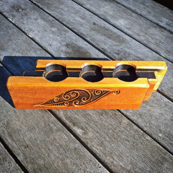 Carved Kauri candle holder - Image 3